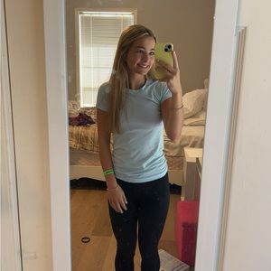 Powder blue lulu lemon swiftly tech short sleeve crew neck